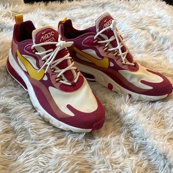Nike Other - Nike Air 70 Reacts size 10 White/Cream Yellow & Burgundy